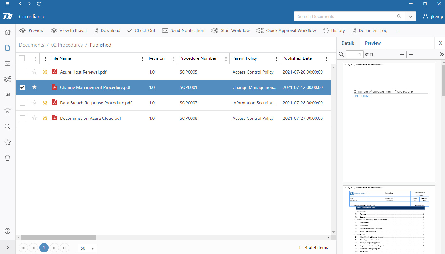 screenshot of Document Locator